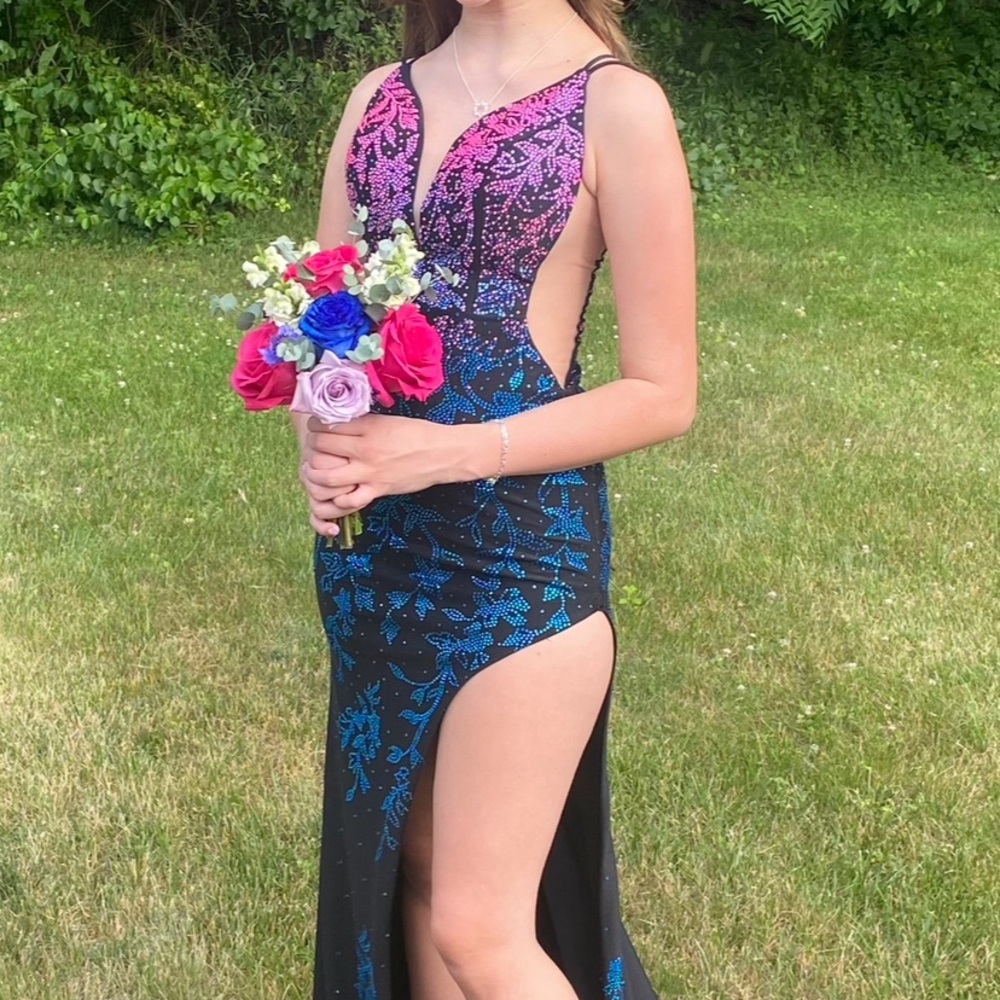 Amarra Black and Pink Evening/Prom Gown